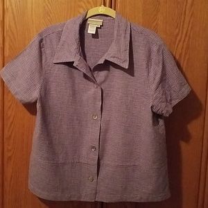 Coldwater Creek short sleeve PL blouse